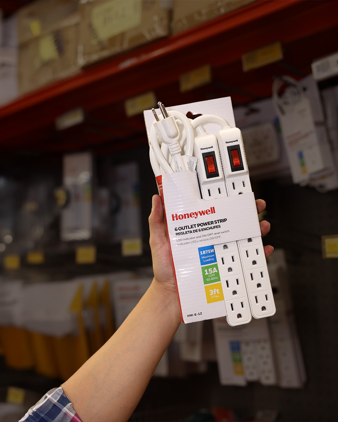 Regleta De Protector 6 Contac 15A 2 Piezas Honey