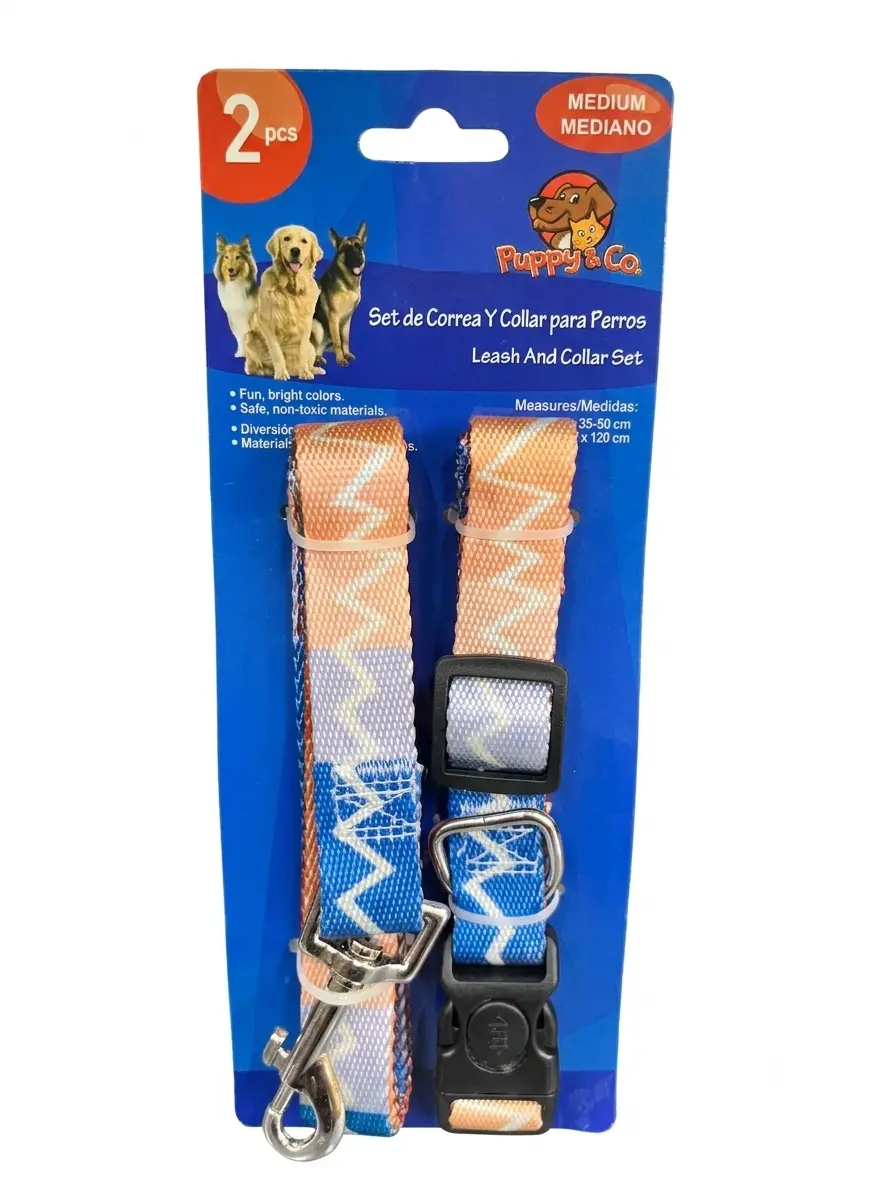 Correa + Collar Para Mascotas 2 Piezas-media-66911