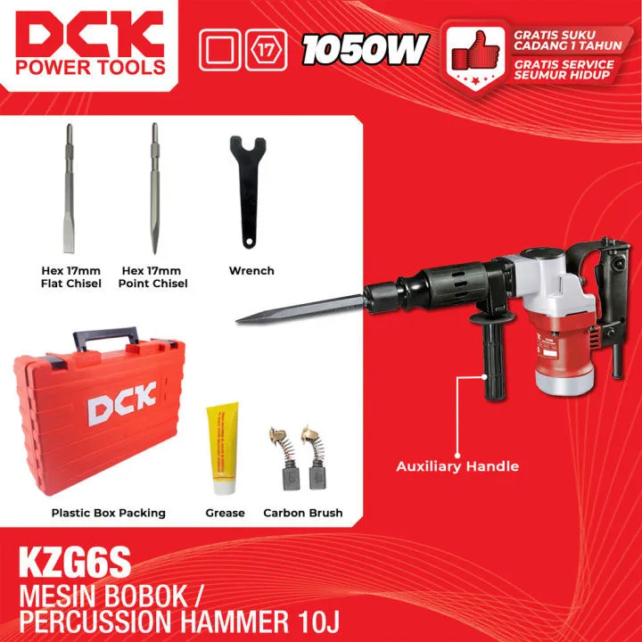 Martillo R. HEX17 mm KZG6S 1050W 10J DCK-media-62193