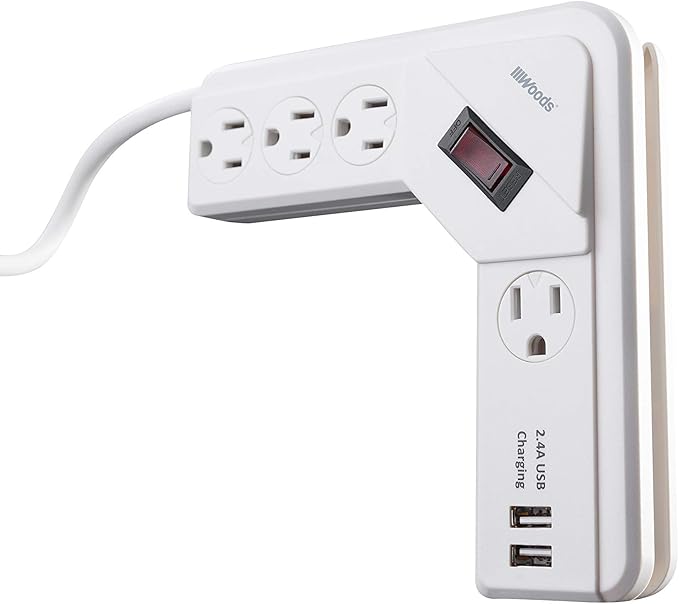 Regleta de Protección Al Voltaje 4 Contactos +2 USB 41379