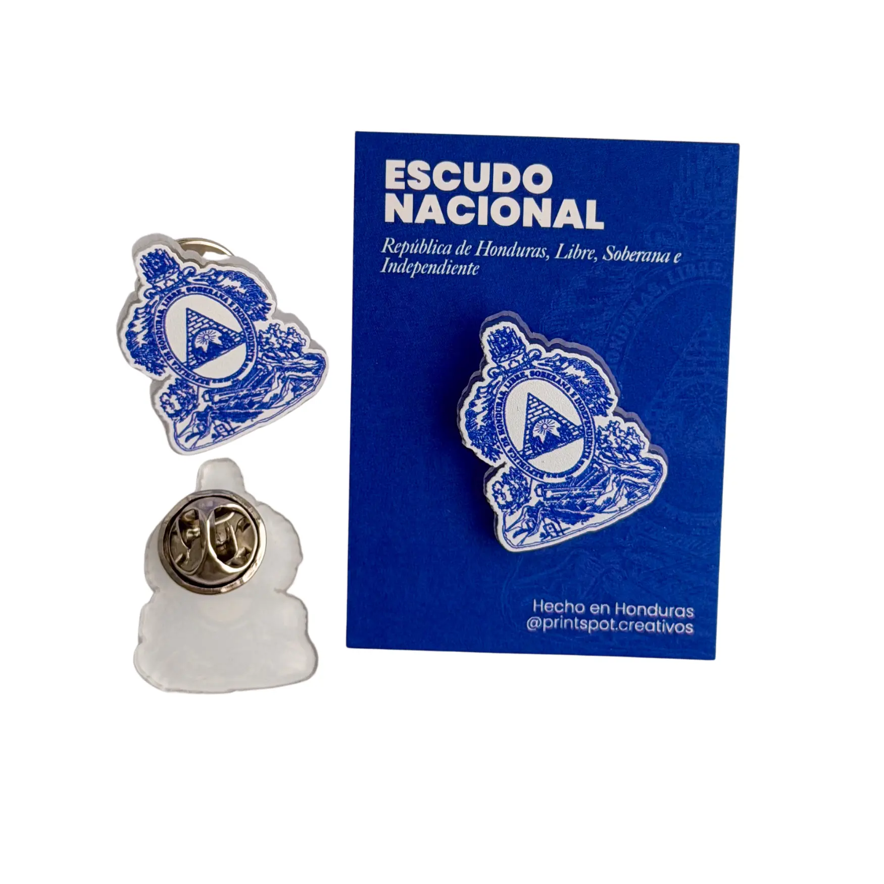 Pin de Acrílico Escudo de Honduras (2 x 2.6 cm)
