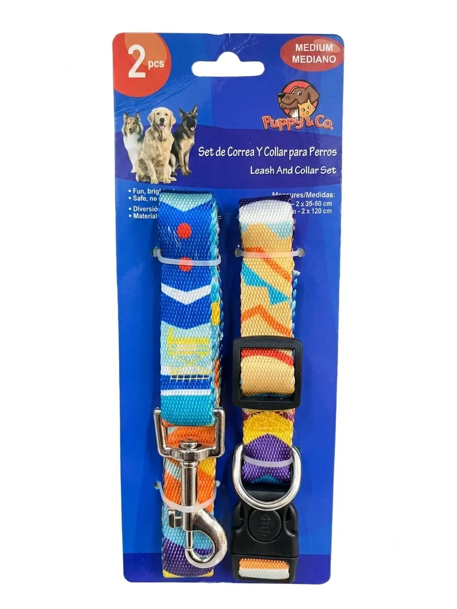 Correa + Collar Para Mascotas 2 Piezas-media-66910