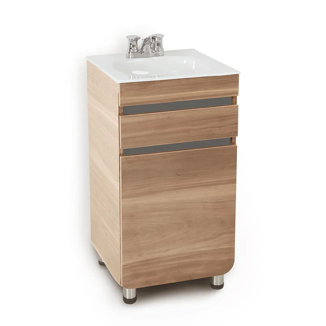 Mueble Con Lavamanos Aluvia 45 CM Blanco Con Accesorios I.S CORONA