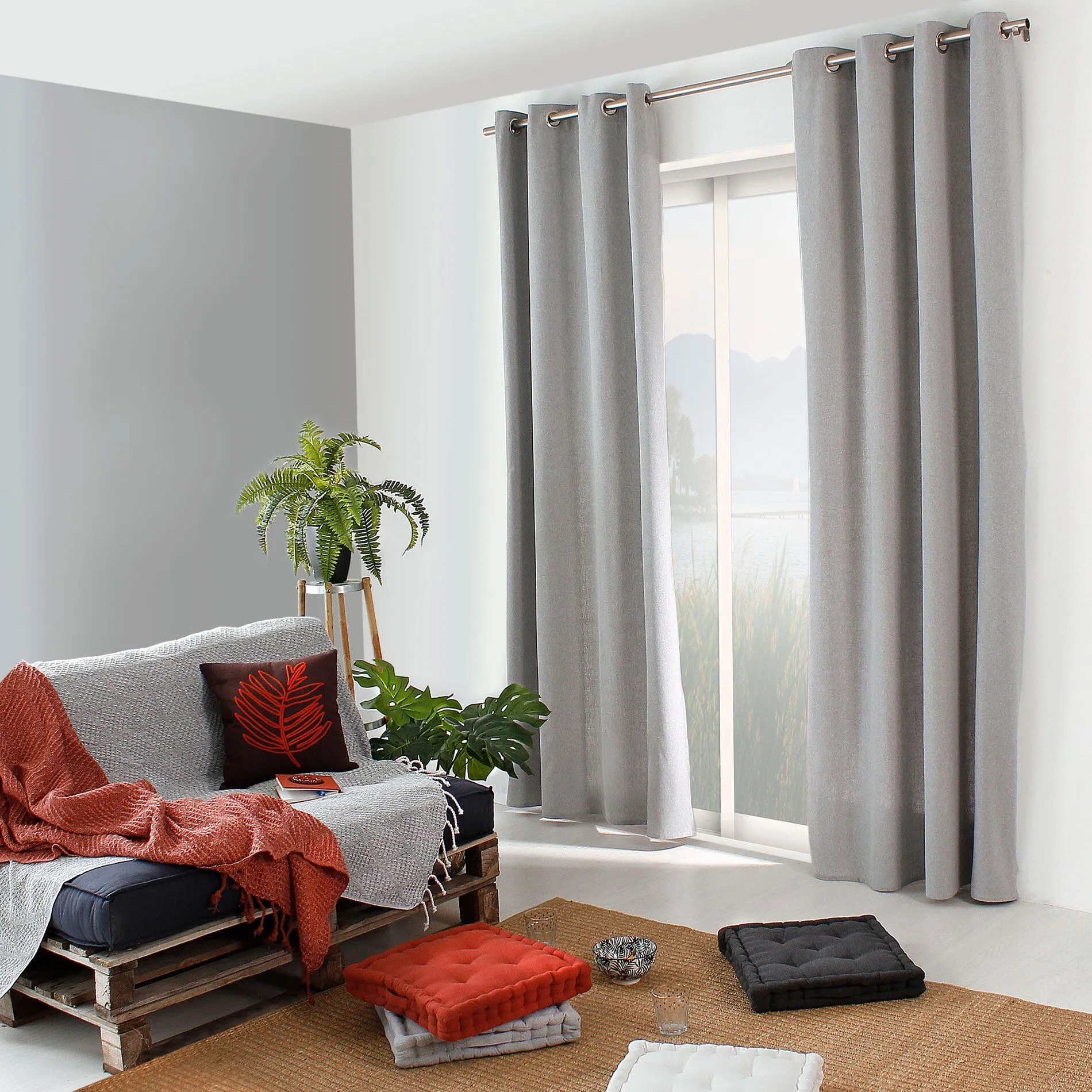 Cortina Para Sala Gris HLNY 1429836-media-60772
