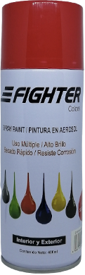 Pintura Spray FIGHTER Rojo Brillante 