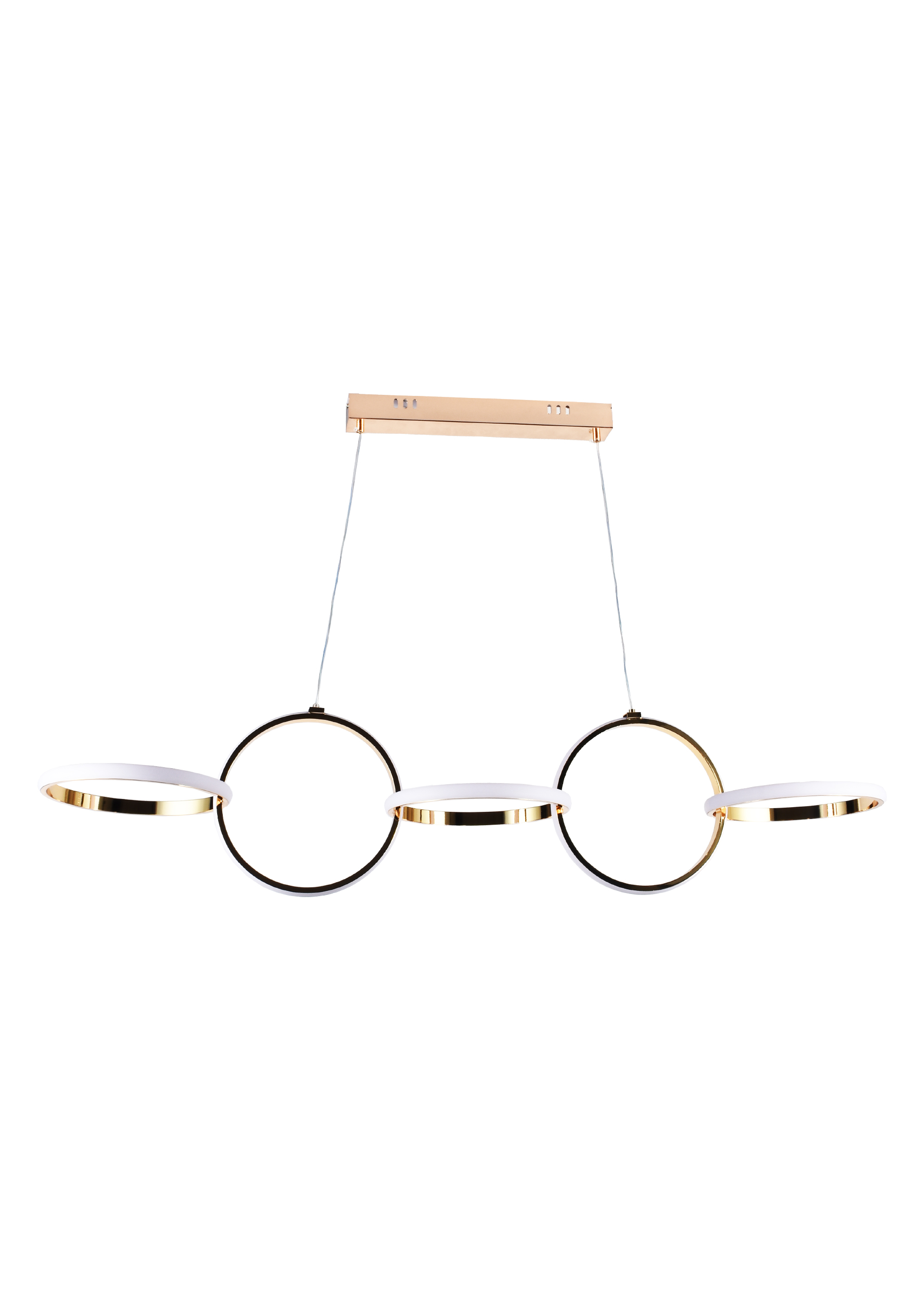 Lampara Colgada Aros Dorada CCT Con Control KASALIGHT