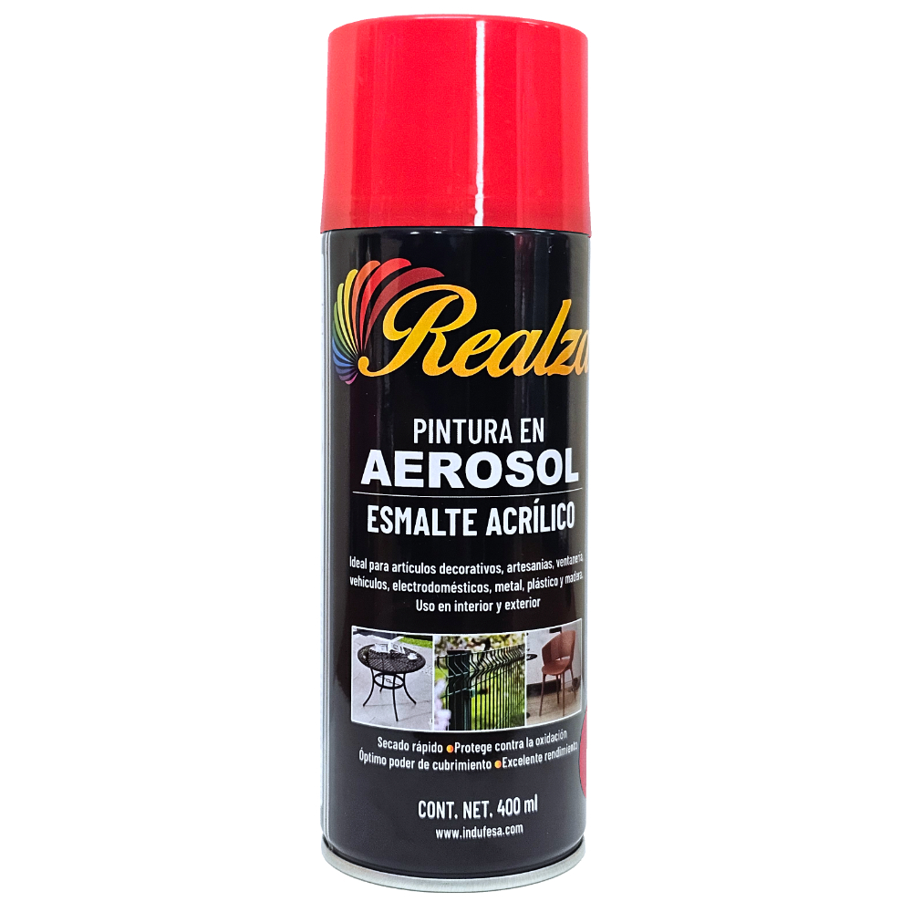 Pintura En Spray Rojo #6 Brillante REALZA