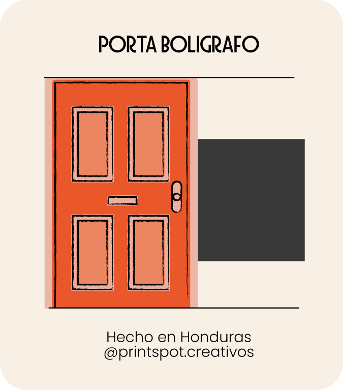 Porta boligrafo | Ask. Seek. Knock | Naranja