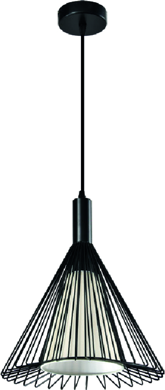 Lampara Colgante Negra MET&TELA 1XE27 KASALIGHT