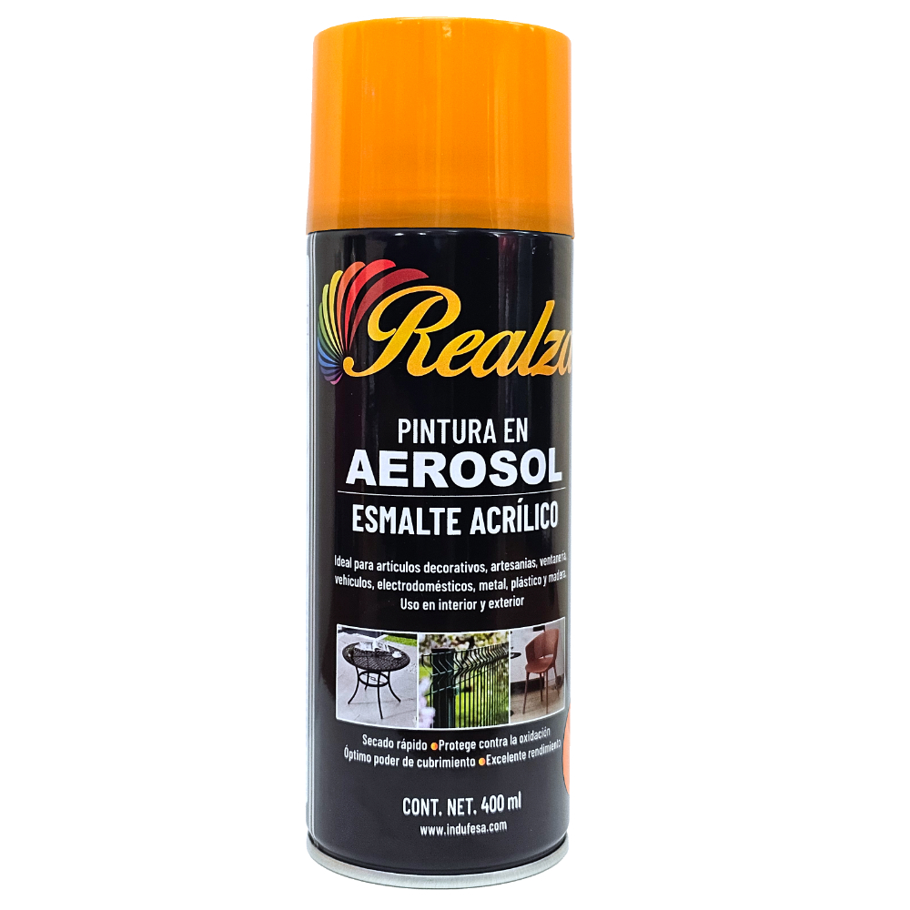 Pintura Spray Naranja Oscuro brillanre REALZA