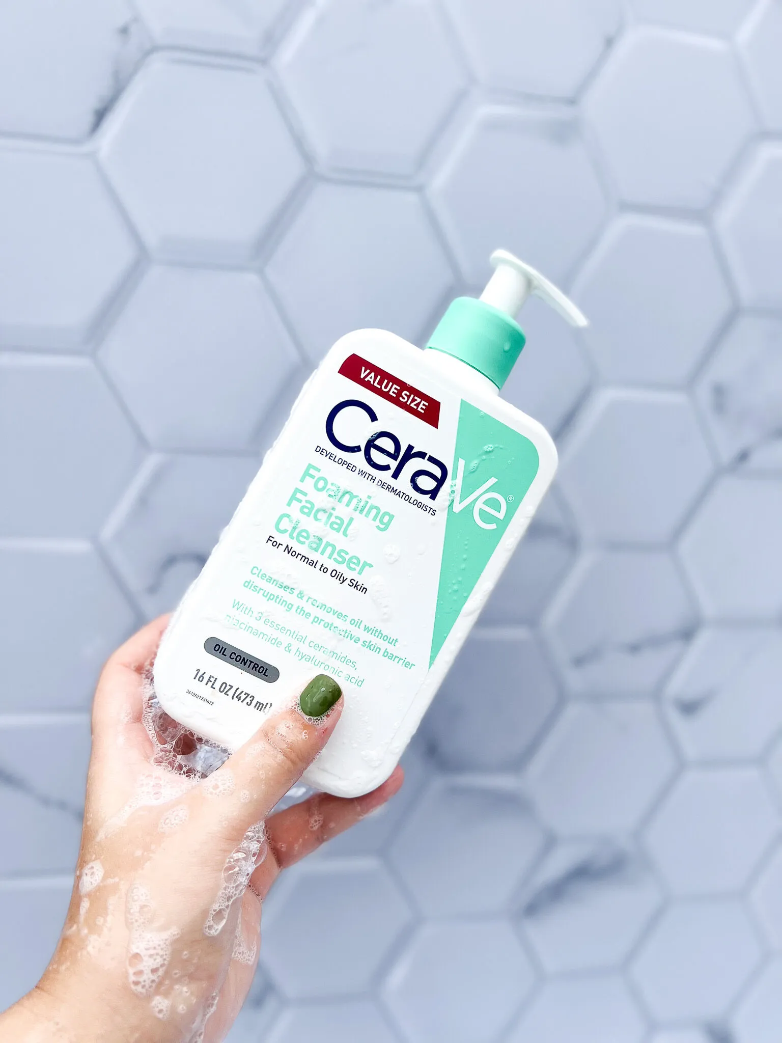 Fondo Rígido para Fotos - Azulejo Hexagonal Mármol Carrara