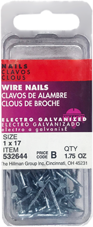 Clavo con Cabeza Galvanizada 1 x 17 HFC 532644