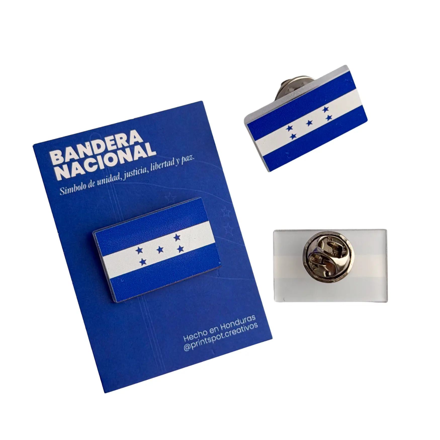 Pin de Acrílico Bandera de Honduras (2.6 x 1.7 cm)