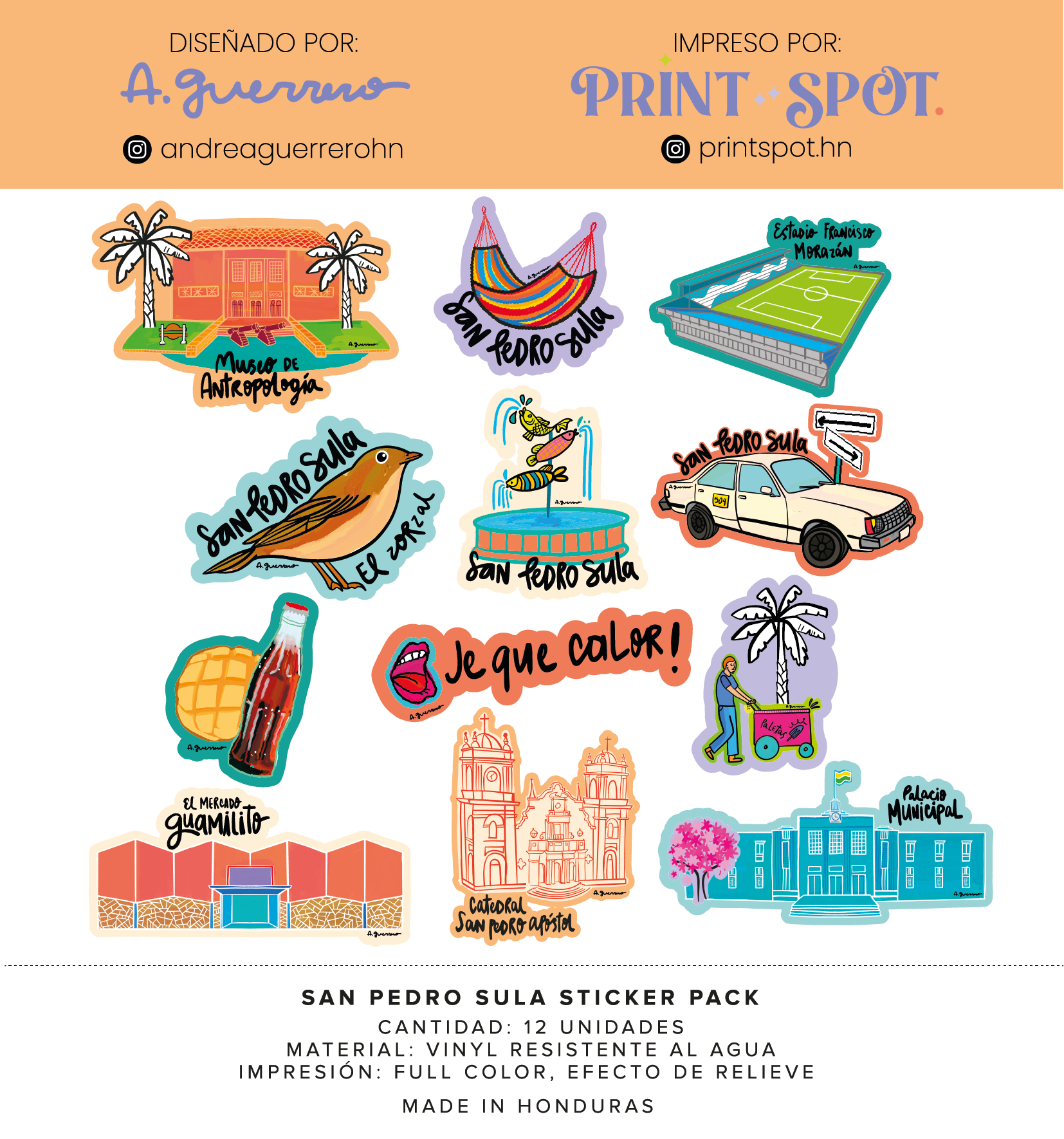 San Pedro Sula Sticker Pack