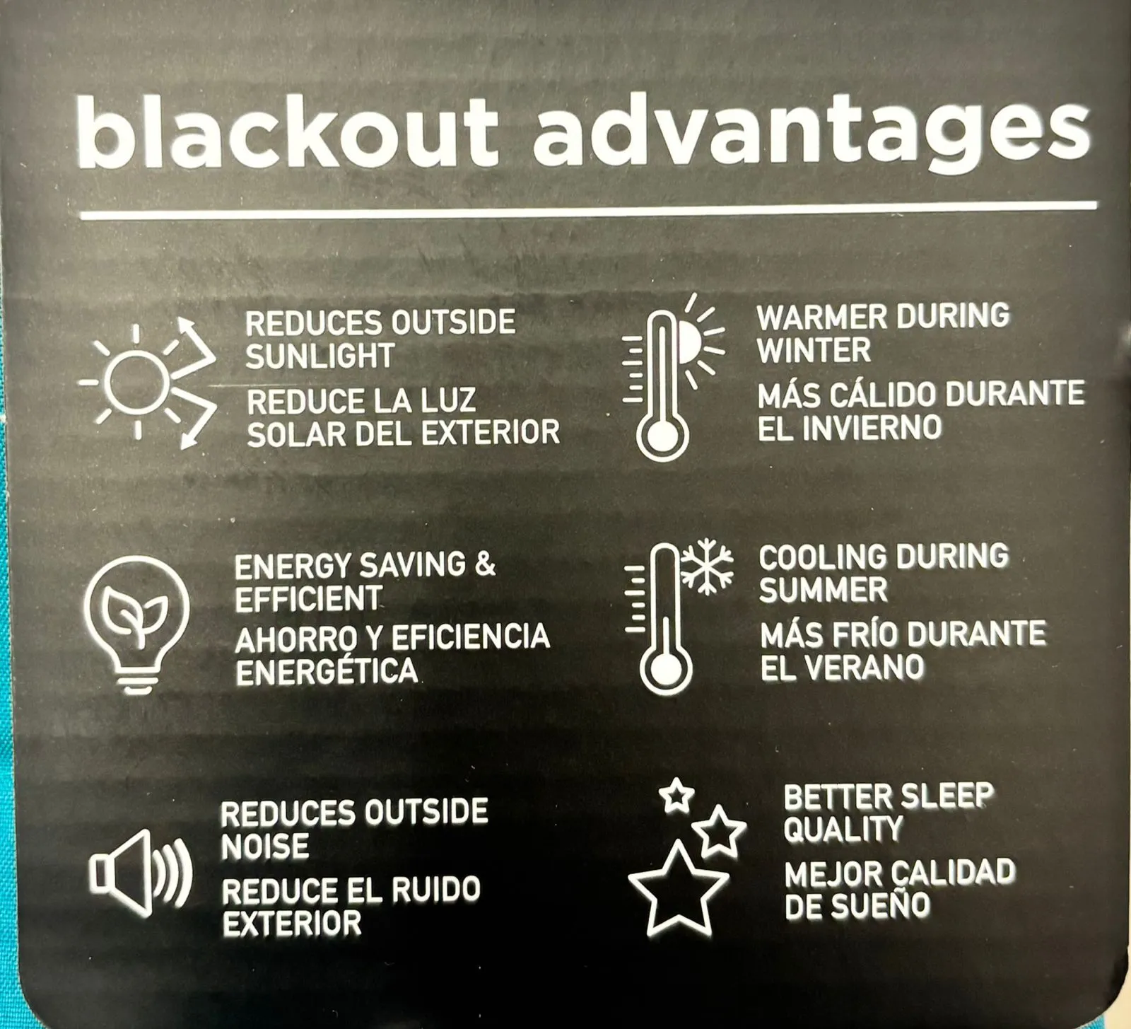 Cortina Para Sala Turquesa ROOM ESSENTIALS 100% BLACKOUT-main-image