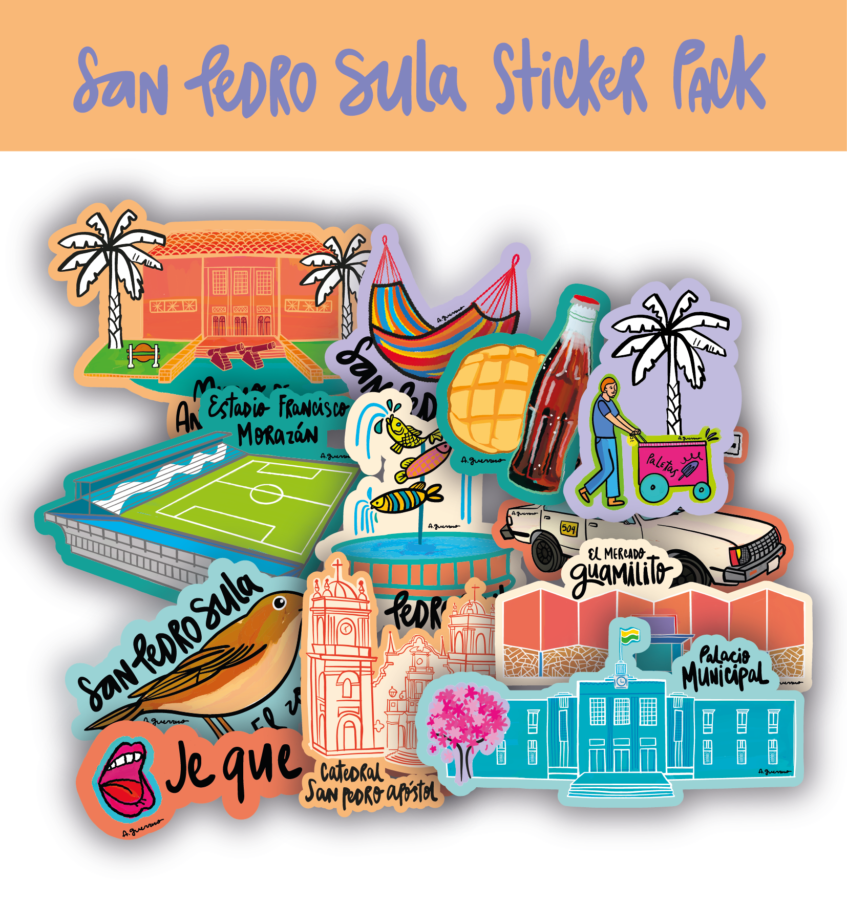 San Pedro Sula Sticker Pack