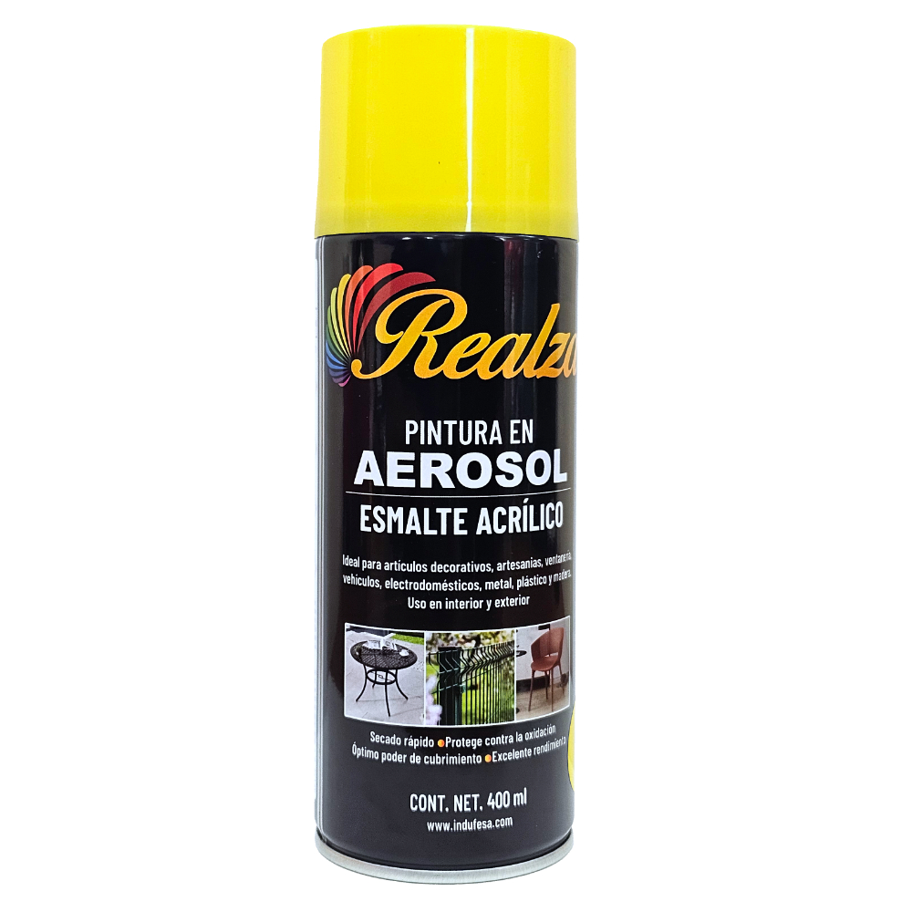 Pintura En Spray Amarillo Canario Brillante REALZA