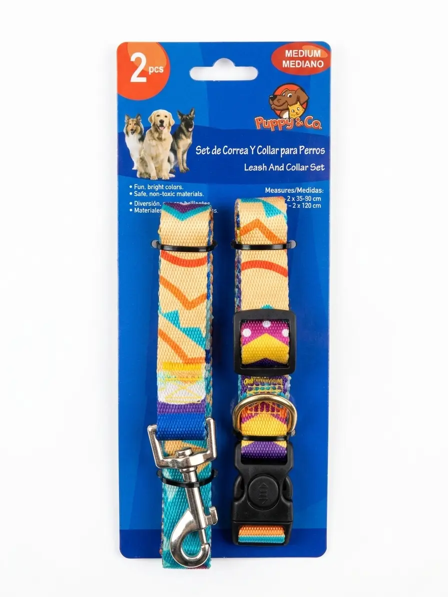 Correa + Collar Para Mascotas 2 Piezas-media-66913