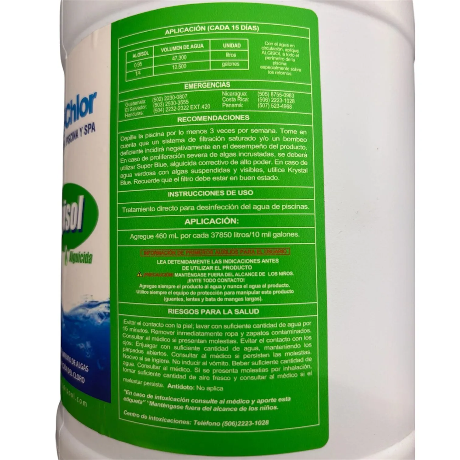 Tratamiento Para Algas ALGISOL Galón 11001098
