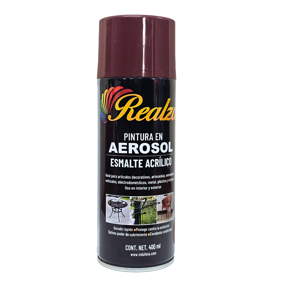 Pintura Spray Marrón 142 Brillante REALZA