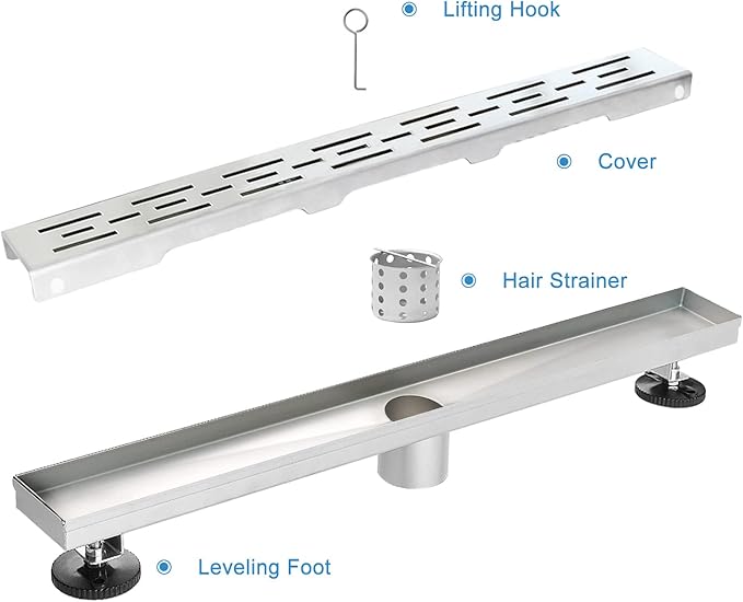 Desagüe Para Baño Lineal 18" Acero Inoxidable BMFD18-media-50016