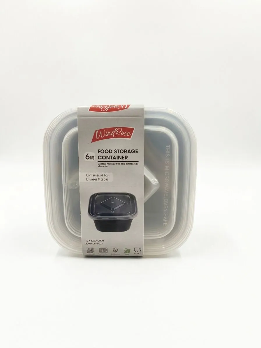 Recipientes Plásticos Con Tapa 12 Piezas WR 05703