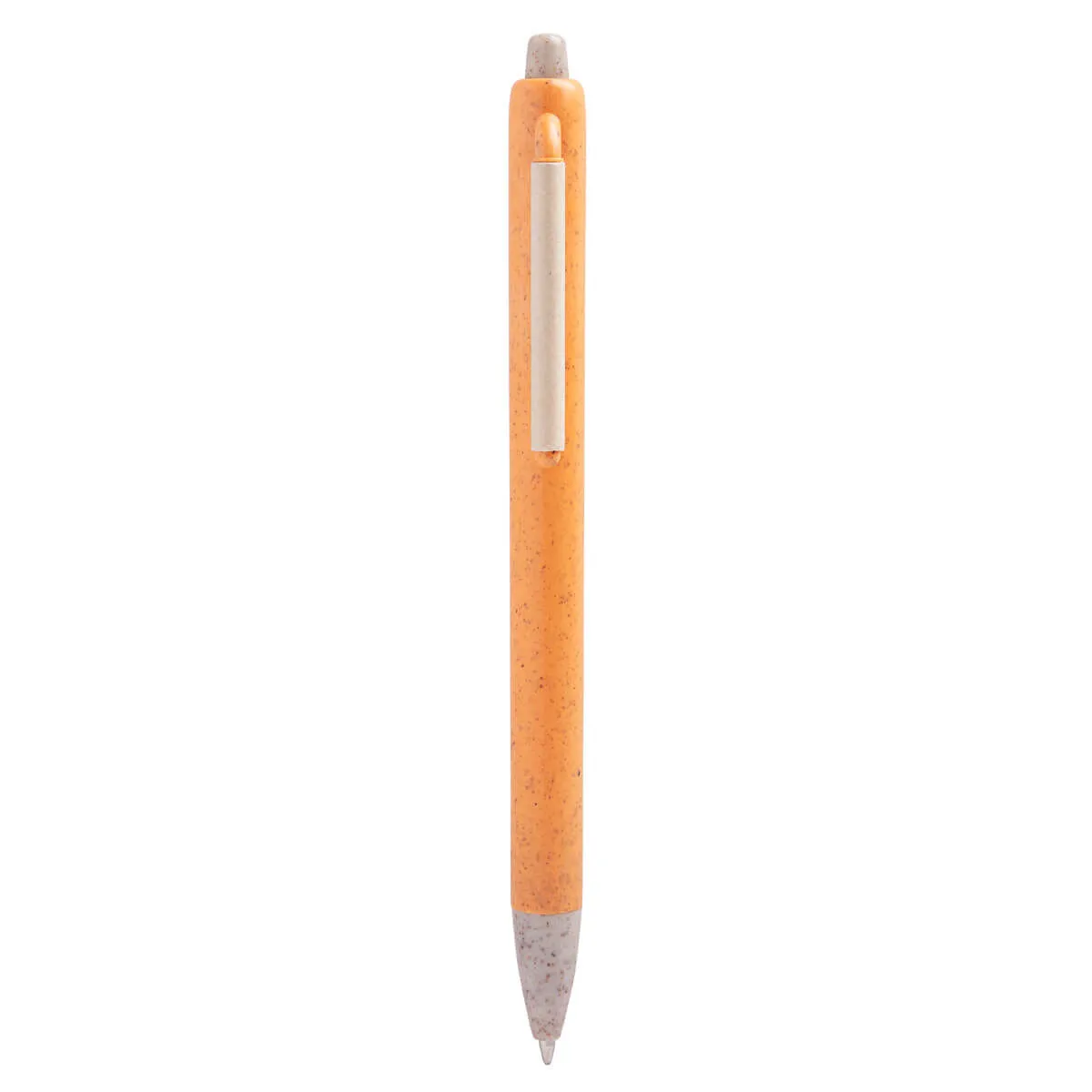 KIT ECO - 12 BOLIGRAFOS ECOLOGICOS - COLOR NARANJA - TINTA AZUL