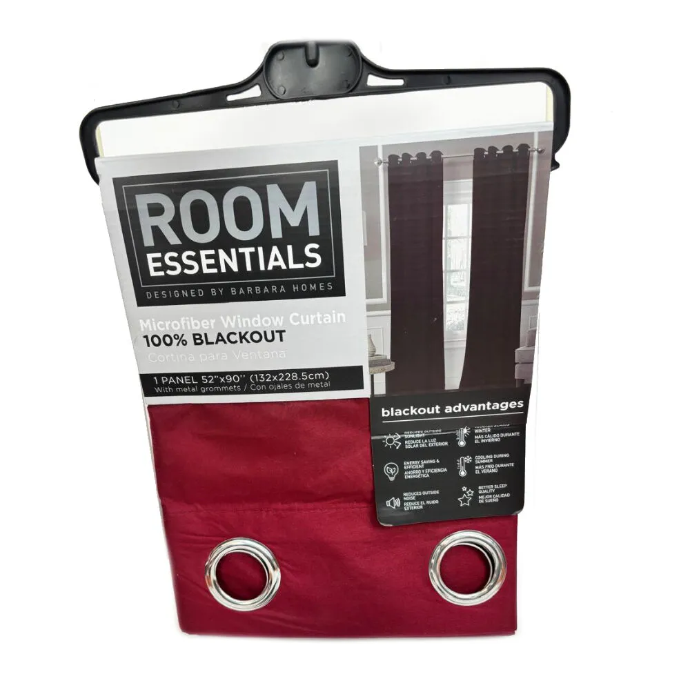 Cortina Para Sala Rojo Vino ROOM ESSENTIAL 100% BLACKOUT