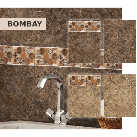 Azulejo Bombay Caja de 17 Piezas 25cm x 33.4cm HISPACENSA