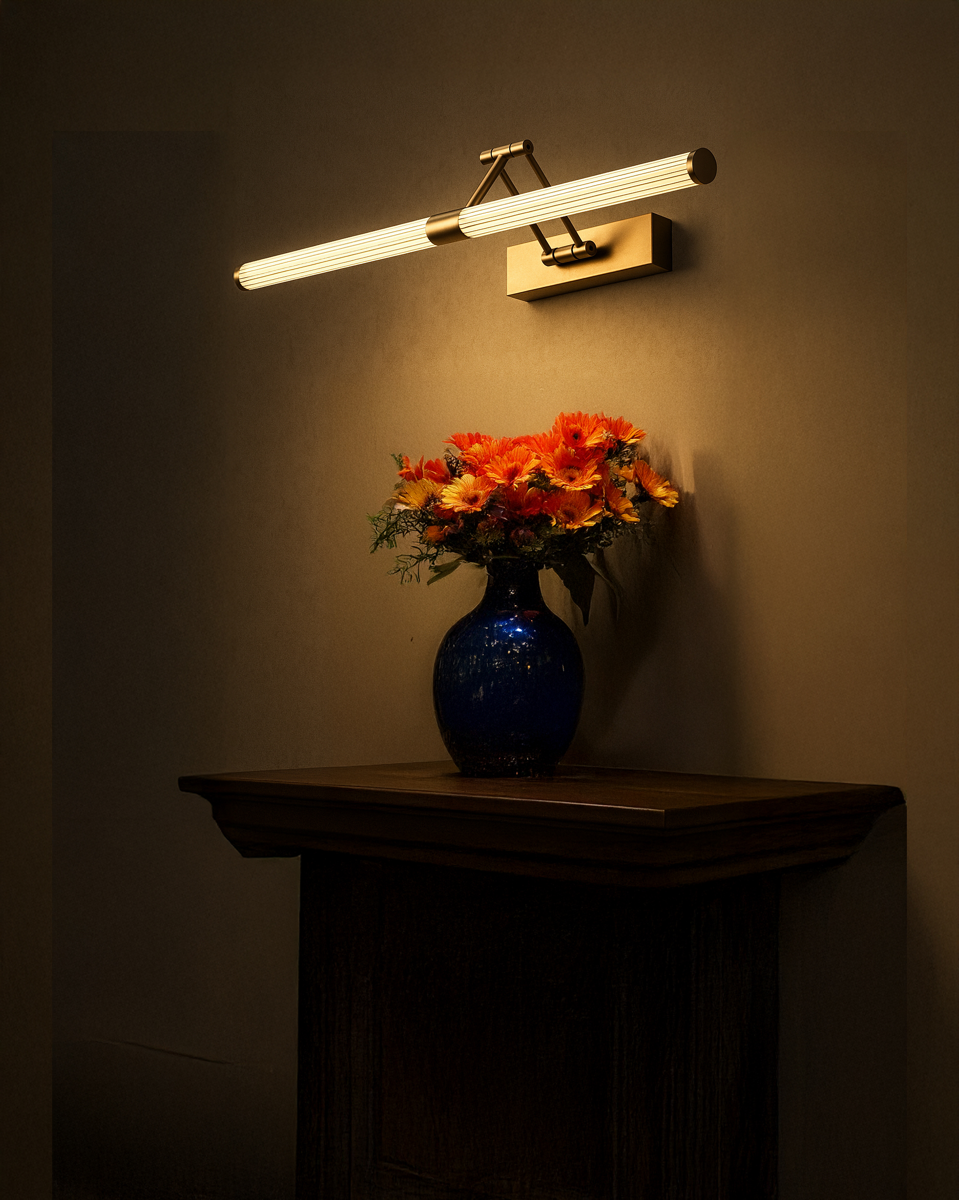 Lampara De Pared Led Flexible 10W Dorada CCT