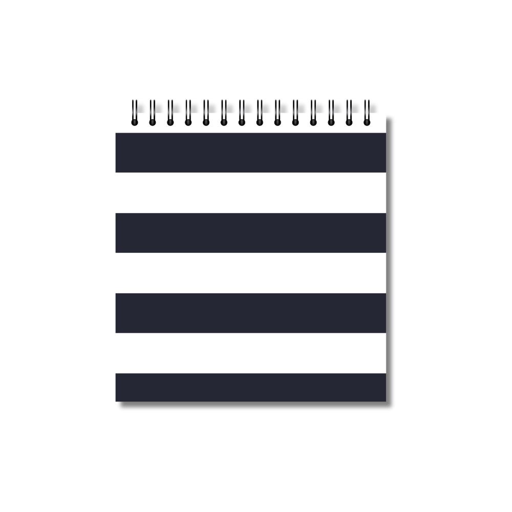 Journal — Navy Stripes ((blanco y azul marino)