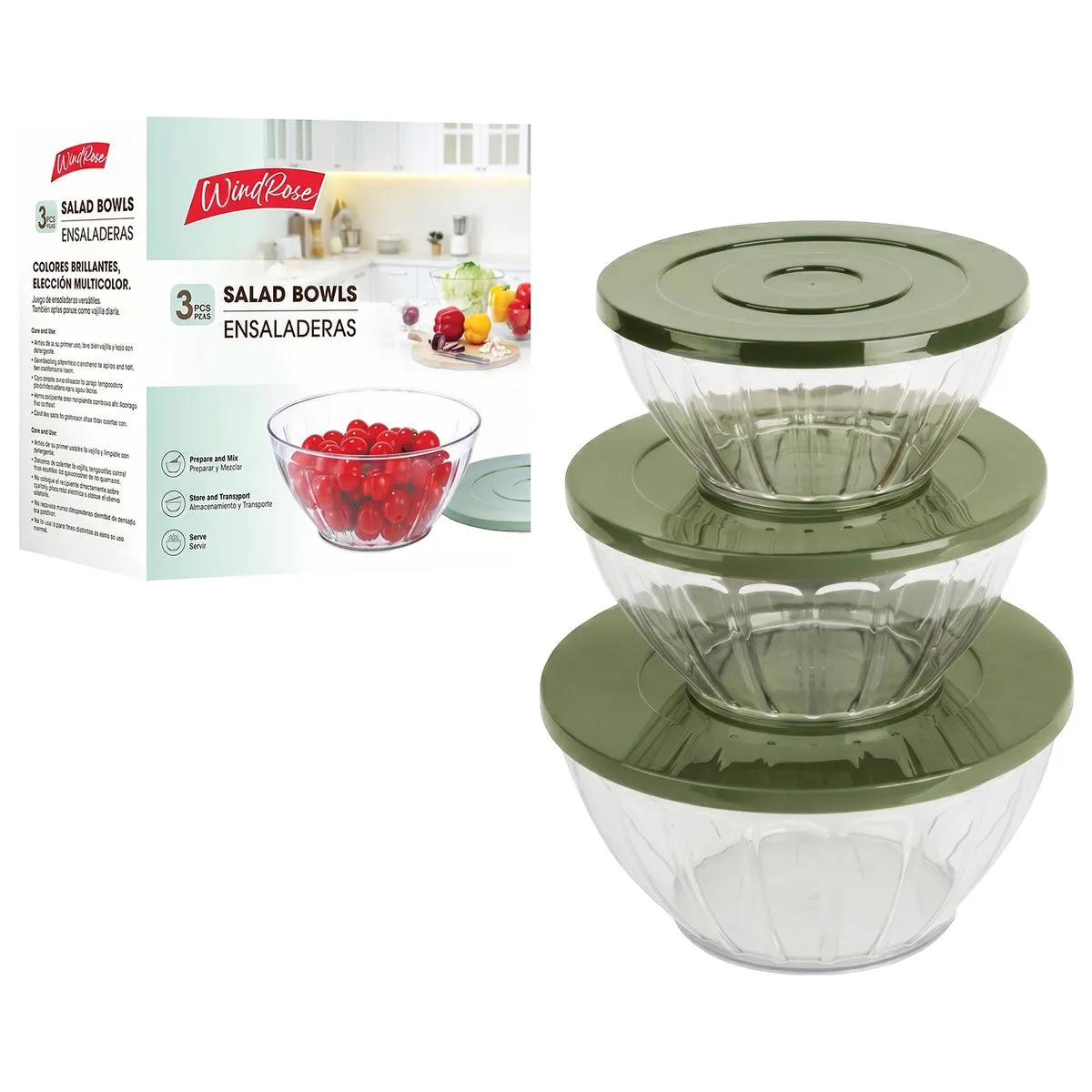 Ensaladeras Con Tapas 3 Piezas WIND ROSE 05556-main-image