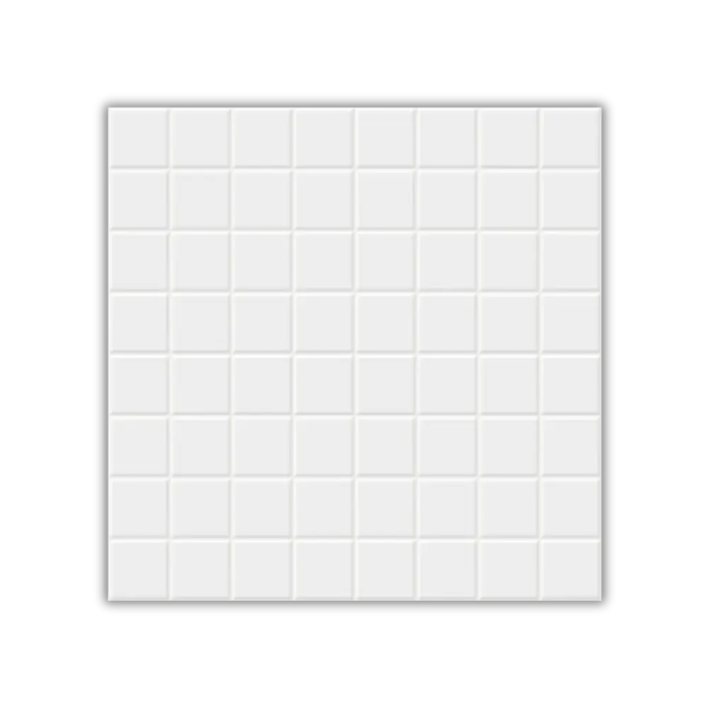 Fondo Rígido Minimalista para Fotos - Mosaico Cuadrado Blanco