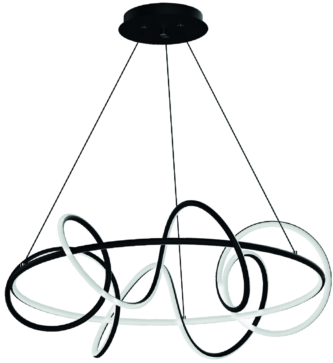 Lampara Colgante Led Negra Espiral 50W CCT KASALIGHT