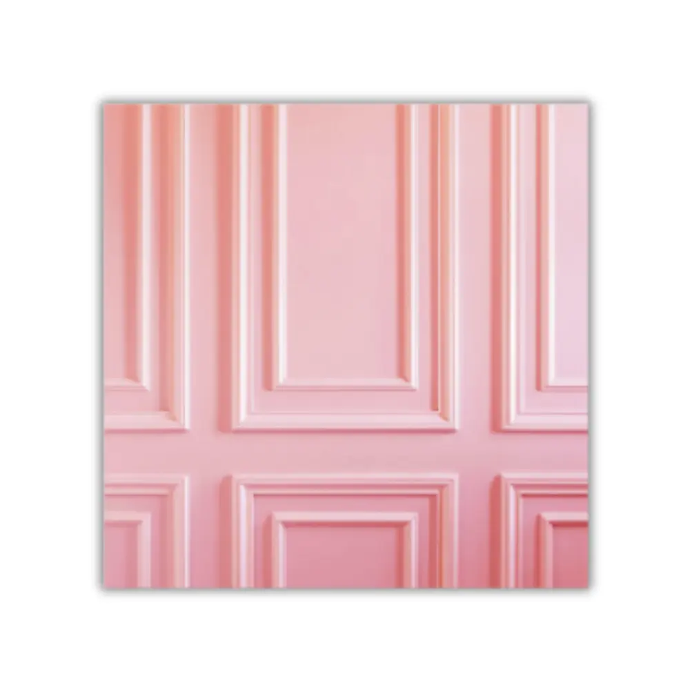 Fondo Rígido de Estudio - Pared con Molduras Rosa Pastel Aesthetic