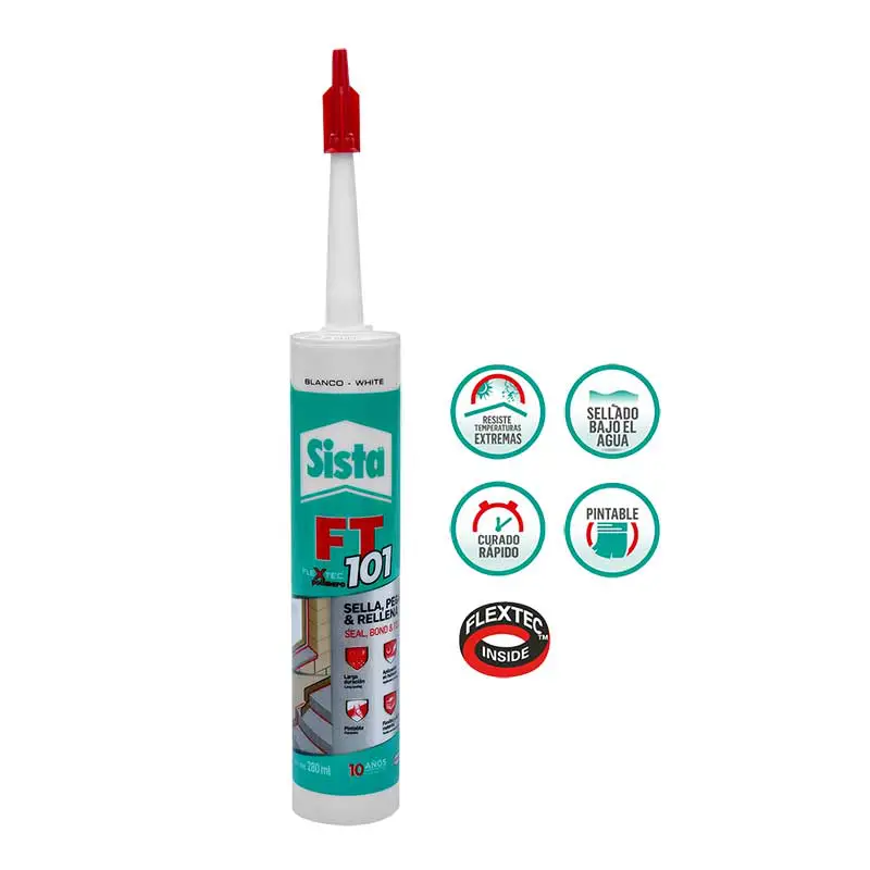 Sellador Para Construcción SISTA FT-101 280ML Blanco